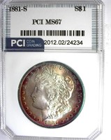 1881-S Morgan PCI MS-67 LISTS FOR $1100