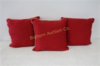 Red Decorative Pillows 3pc lot