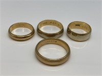 14K Gold Bands (set of 4).