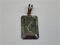 .999 Fine Silver Dolphin Pendant w/ Chain.