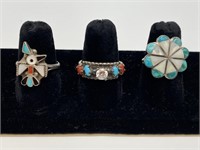 Sterling Silver Native American Rings.