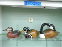 (3) New Carved Decoys - (2) Ducks & (1) Goose
