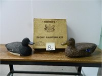 (2) Illinois River Wood Duck Decoys - (1) Signed -