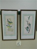 (2) Bird Prints - (1) Woodpecker & (1) Yellow -
