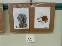 (2) Hunting Dog Prints Signed By Beswick (8x10)