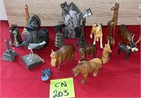 E - MIXED LOT OF ANIMAL & MORE FIGURINES (CN203)