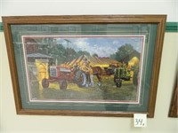 Tractors At The Fair Scene Framed Print By -