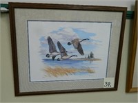 Canadian Geese Signed & Numbered Print 1977 -