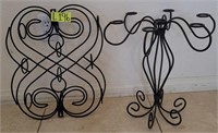 E - CANDLE HOLDER & METAL WALL ART (L196)