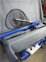 Cabelas DepthMaster rod, reel, case & fishing net
