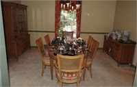 Lot #3339 - Thomasville Fruitwood 9pc Dining