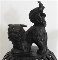 Lot #3348 - Cast iron and metal Oriental
