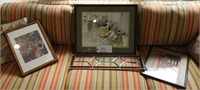 Lot #3354 - Framed floral watercolor still life