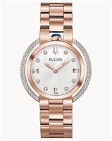 Bulova Women's RUBAIYAT
DIAMOND Watch, Rose Gold-T