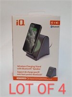 Lot of 4, iQ Wireless Charging Station with Bluet
