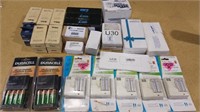 Lot of 33, Various Brands of Batteries for Various