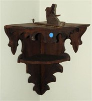 Lot #3424 - Hand carved Walnut Victorian hanging