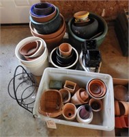 Lot #3438 - Large Qty of garden pottery: glazed