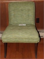 Lot #3459 - Green Upholstered side chair