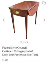 WELL LOVED DROP LEAF ACCENT TABLE 38X27X27" (L21)