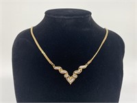 14K Gold Necklace w/ Diamonds.