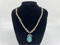 Sterling Silver Turquoise Necklace.