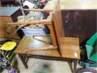 BUTTON FOOT TABLE AND ORGAN BENCH