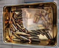 TRAY OF LOOSE AMMO, 223, 22, 40, 6MM MISC