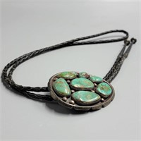 Vintage Silver & Turquoise Bolo