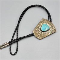 Sterling & Turquoise Shoshone 25 Bolo