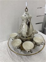 China Bavaria Tea Set, Tea Cups, Tea Pot, Saucers,