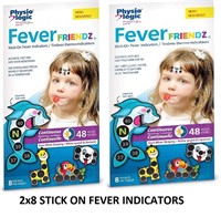2x8PC Fever-Friendz Stick-On Thermometer