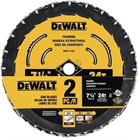 DEWALT 7-1/4-Inch 24-Tooth Circular Saw Blade,2PK