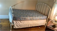 Antique Full Size White Iron Bed
