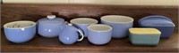 Lot of Blue & White Serving Pieces Including Hall