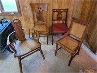 Lot of 4 Vintage Chairs