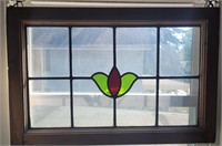 Pair of Stained Glass Panels