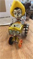 Milton Berle windup tractor toy