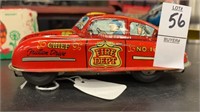 Fire Chief car. Friction Drive