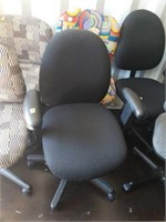 Black office chair with arms