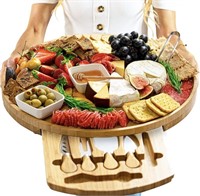 New Large Round Charcuterie Board Set - 16 In,