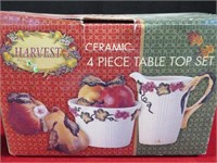 4pc. Table Top Set- Apples and Pears NIB