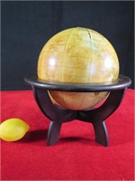 Globe in Wooden Holder 12" Tall