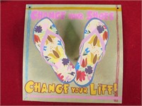3D Metal Sign- Change Your Shoes, Change Your Life