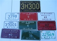 Collection of Commercial License Plates Including