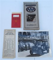 Collection of Vintage AAA Items Including 1939