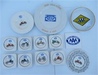 Collection of AAA Ash Trays, Plates, Coaster, Hot