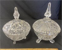 Pair of Glass Candy Jars