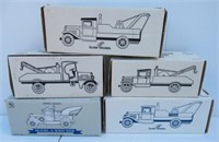 (5) Scale Model Diecast Wrecker Banks Including