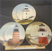 Set of 3 Lighthouse Plates